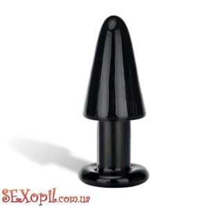 (GLAS-31) Чорна анальна втулка INTRUDER BLACK GLASS