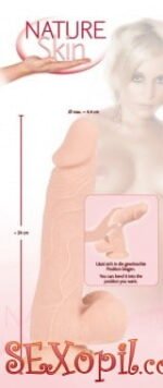 (o532819) Фалоімітатор Nature Skin Medium Bendable Dildo - Зображення 3