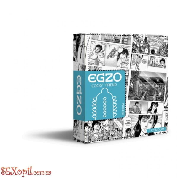 (30005) Презерватив EGZO Cocky Friend Blue Medium - Зображення 2