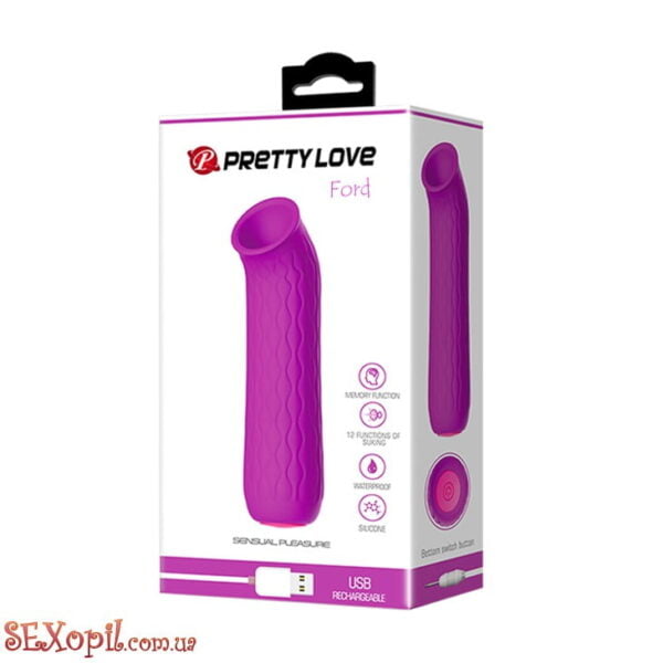 (BI0520) Кліторальний вакуумний стимулятор Pretty Love Ford Vibrator Purple - Зображення 2
