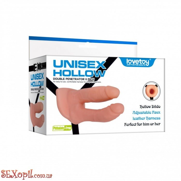 (LVTOY049) Двойной страпон Lovetoy Unisex Hollow Double Penetrator 6 (LVTOY049) Двойной страпон Lovetoy Unisex Hollow Double Penetrator 6