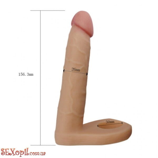 (LVTOY102) Анальний пеніс-насадка LoveToy Ultra Soft Double - Зображення 2
