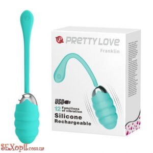 (BI0688) Рельефное силиконовое виброяйцо Pretty Love Franklin
