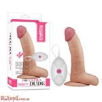 (LVTOY374) Реалистичный вибратор с пультом The Ultra Soft Dude 8.8 long на присоске