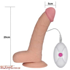 (LVTOY374) Реалістичний вібратор із пультом The Ultra Soft Dude 8.8 long на присосці