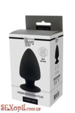 (DT21602) Анальний затор PREMIUM SILICONE PLUG M BLACK - Зображення 2