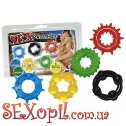 (o514853) Пять колец для пениса Sex-Marathon