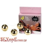 (DT50177) Вагинальные шарики 4 Gold Vibro Balls