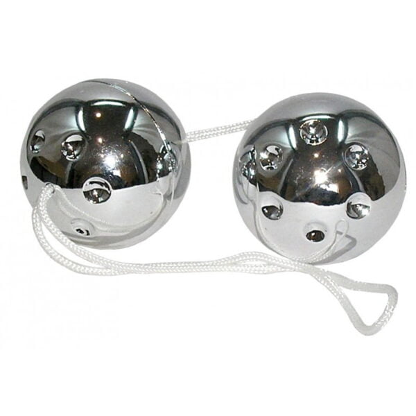 (d0261) Вагінальні кульки Duo-Balls сріблястого кольору - Зображення 2
