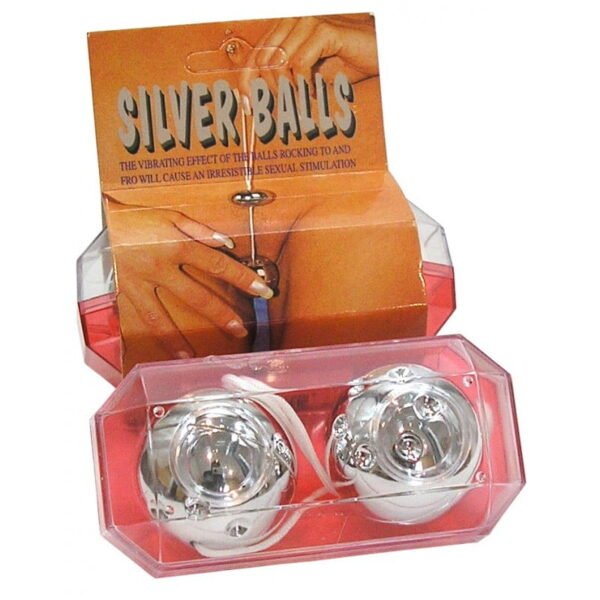 (d0261) Вагінальні кульки Duo-Balls сріблястого кольору - Зображення 3