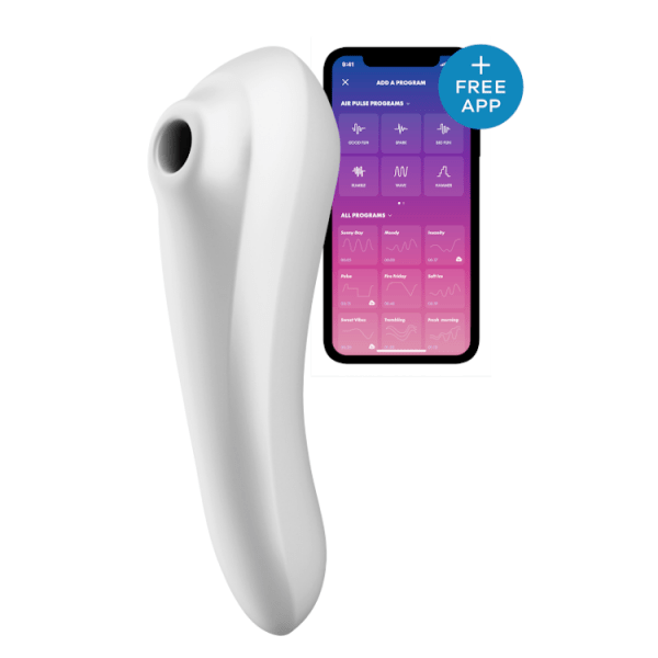 238069646-satisfyer-dual-pleasure-white-600x600 Satisfyer - Вакуумний стимулятор клітора + точка G Satisfyer Dual Pleasure (T360132) - Зображення 1