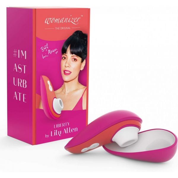 40150_0 Womanizer - Безконтактний кліторальний вібратор Womanizer Liberty by Lily Allen Rebellious Pink - Зображення 1