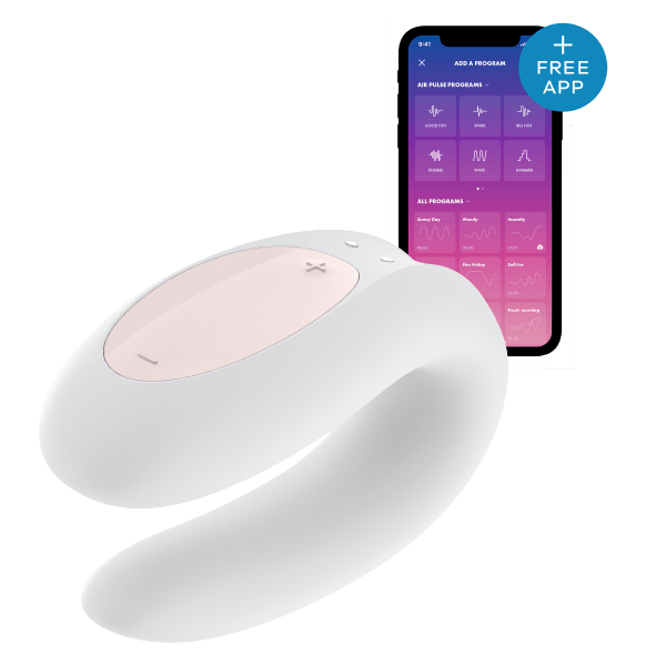 40151_0 Satisfyer - Вібромасажер для пар SATISFYER DOUBLE JOY WHITE (T360117) - Зображення 1
