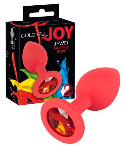 61325171270000 Анальна пробка - Colorful Joy Jewel Red Plug Small(517127) - Зображення 1