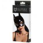 Маска кішки Glossy з матеріалу Wetlook, чорний,(955020) - Зображення 2