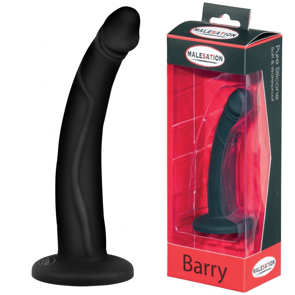 images-product_variants-product_475545b6c17f2ded26-1000x1000 Фалоімітатор без мошонки - MALESATION Barry Dildo, чорний(9912) - Зображення 1
