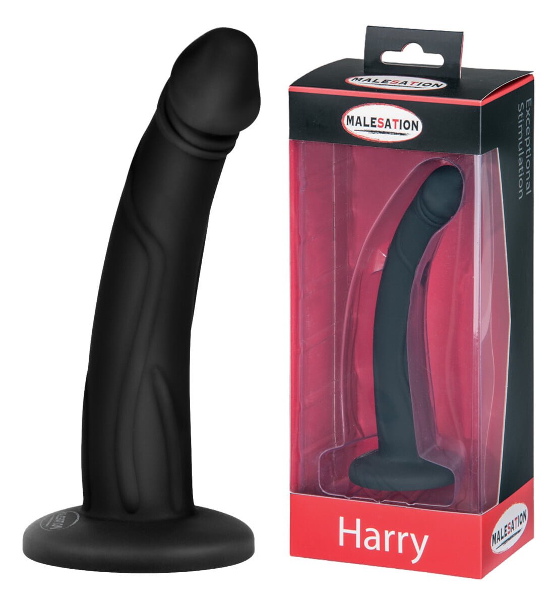 product_475585b6c2e33e60fc Фалоімітатор без мошонки - MALESATION Barry Dildo, чорний (9916) - Зображення 1