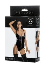 Боді Glossy з матеріалу Wetlook на шнурівці р.M(955019) - Зображення 2