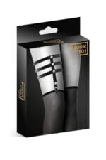 Гартер на ногу Bijoux Pour Toi - 3 THONGS Black, сексуальна підв'язка, екошкіра (SO2219) - Зображення 2
