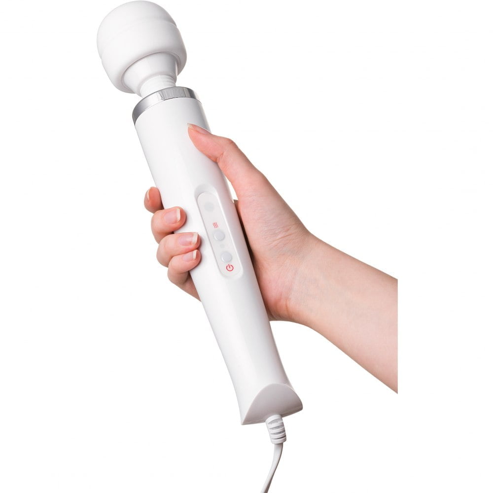 vibromassajer-leroina-super-massager-8-rejimov-vibracii-silikonabs-plastik-belyy-32-sm-3610 Потужний масажер із широкою головкою L'eroina «Super Massager»(561008) - Зображення 1