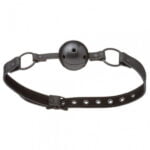 Кляп з екошкіри Loveshop BREATHABLE BALL GAG BLACK (F61406) - Зображення 3