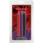 БДСМ низькотемпературні свічки Doc Johnson Japanese Drip Candles - 3 Pack Multi-Colored(SO2821)