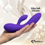 Гнучкий вібратор кролик із двома моторами FeelzToys Lea Rabbit Vibrator Black(SO4433) - Зображення 6