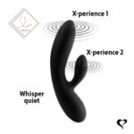 Гнучкий вібратор кролик із двома моторами FeelzToys Lea Rabbit Vibrator Black(SO4433) - Зображення 4