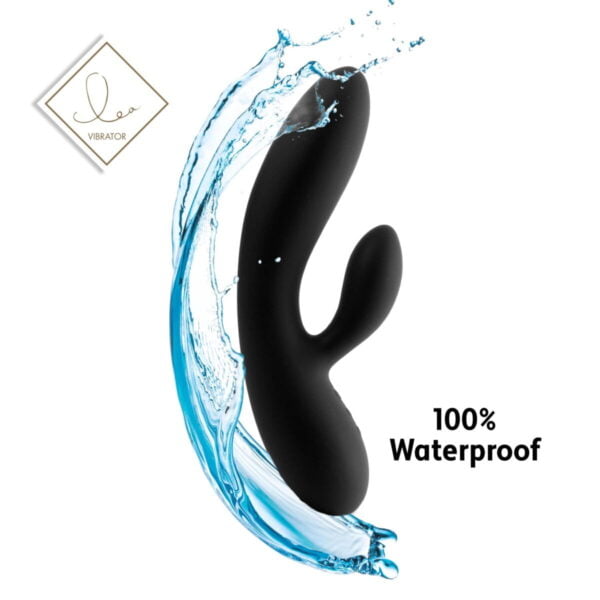 Гнучкий вібратор кролик із двома моторами FeelzToys Lea Rabbit Vibrator Black(SO4433) - Зображення 2