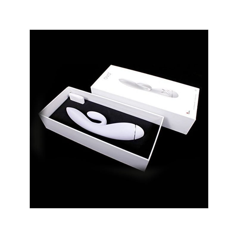 vibrator-krolik-k1-belyj-ovo-99642 (2) Вібратор OVO K1, багатофункціональний, із стимулятором клітора - Зображення 1