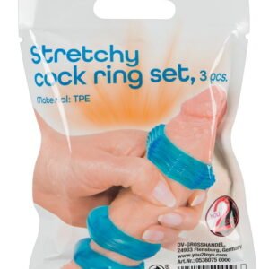 Кільця ерекційні - Stretchy Cock Ring Set, 3 шт. (536075)