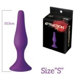 Анальна пробка на присосці MAI Attraction Toys №32 Black, довжина 10,5 см, діаметр 2,5 см (SO4624) - Зображення 2