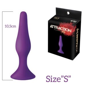 Анальна пробка на присосці MAI Attraction Toys №32 Black, довжина 10,5 см, діаметр 2,5 см (SO4624)