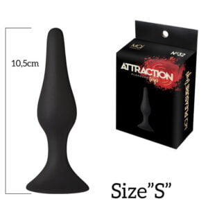 Анальна пробка на присосці MAI Attraction Toys №32 Black, довжина 10,5 см, діаметр 2,5 см (SO4624)