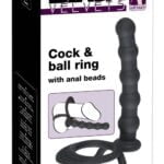 Насадка для подвійного проникнення - Black Velvets Cock & ball ring(533556)