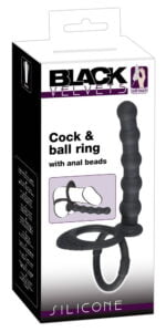 Насадка для подвійного проникнення - Black Velvets Cock & ball ring(533556)