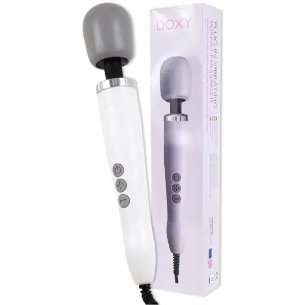 56134454822813 Вібромасажер-мікрофон DOXY Wand Massager, White(DT53003) - Зображення 1
