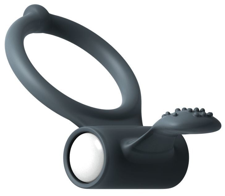 md1410-91131121292128 Ерекційне кільце Dorcel Power Clit Black V2 з вібрацією, з язичком зі щіточкою (MD1410) - Зображення 1