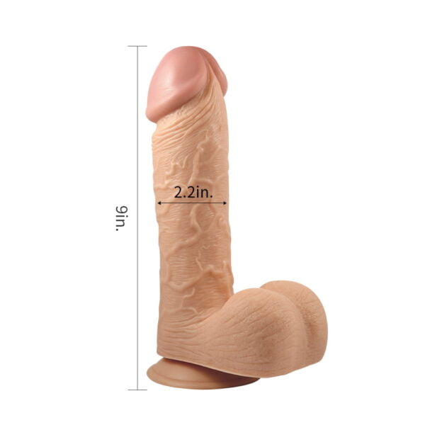 Фалоімітатор з машонкою - Legendary King Sized Realistic Dildo 9" (LV TOY192) - Зображення 3