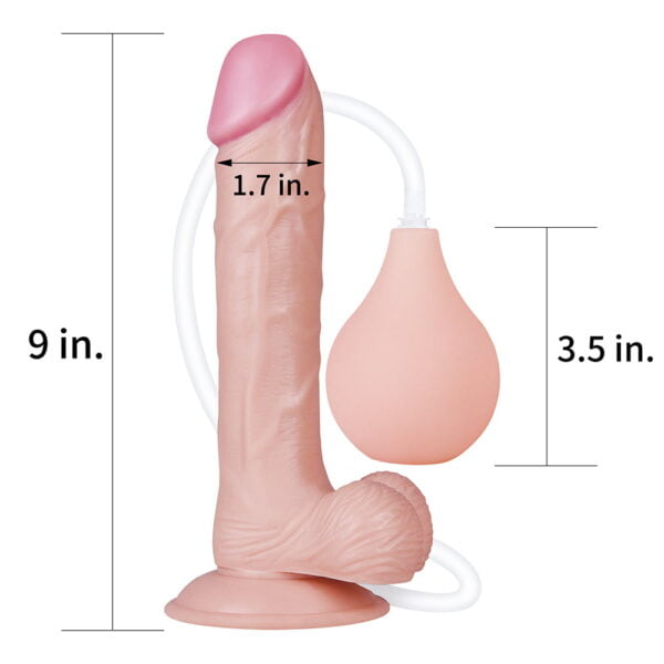 Фалоімітатор - LoveToy 9'' Squirt Extreme Dildo Flesh (LV TOY399) - Зображення 6