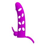 Насадка на член - Pretty Love Vibrating Penis Sleeve Purple 5,98" 9(BI0406) - Зображення 6