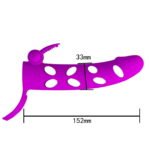 Насадка на член - Pretty Love Vibrating Penis Sleeve Purple 5,98" 9(BI0406) - Зображення 5