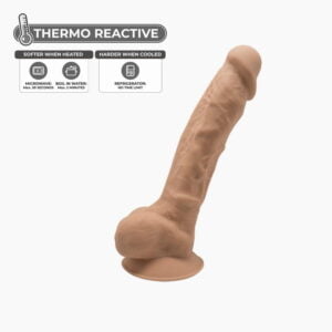 Фалоімітатор SilexD Johnny Caramel (MODEL 1 size 7in), двошаровий, силікон+Silexpan, діаметр 3,8см(SO3835)