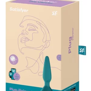 Анальна пробка з двома моторами та керуванням телефоном Satisfyer Plug-ilicious 1(T360156) Petrol