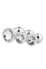 Набір анальних пробок Dream Toys GLEAMING LOVE SILVER PLUG SET DT21788 - Зображення 2