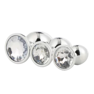 Набір анальних пробок Dream Toys GLEAMING LOVE SILVER PLUG SET DT21788