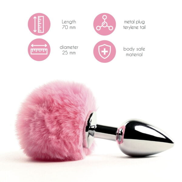 Анальна пробка FeelzToys - Bunny Tails Butt Plug Pink (SO5061) - Зображення 4