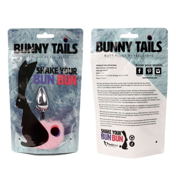 Анальна пробка FeelzToys - Bunny Tails Butt Plug Pink (SO5061) - Зображення 3