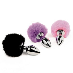 Анальна пробка FeelzToys - Bunny Tails Butt Plug Pink (SO5061)