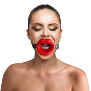 Кляп розширювач у формі губ Art of Sex - Gag Lips, натуральна шкіра (SO51480)